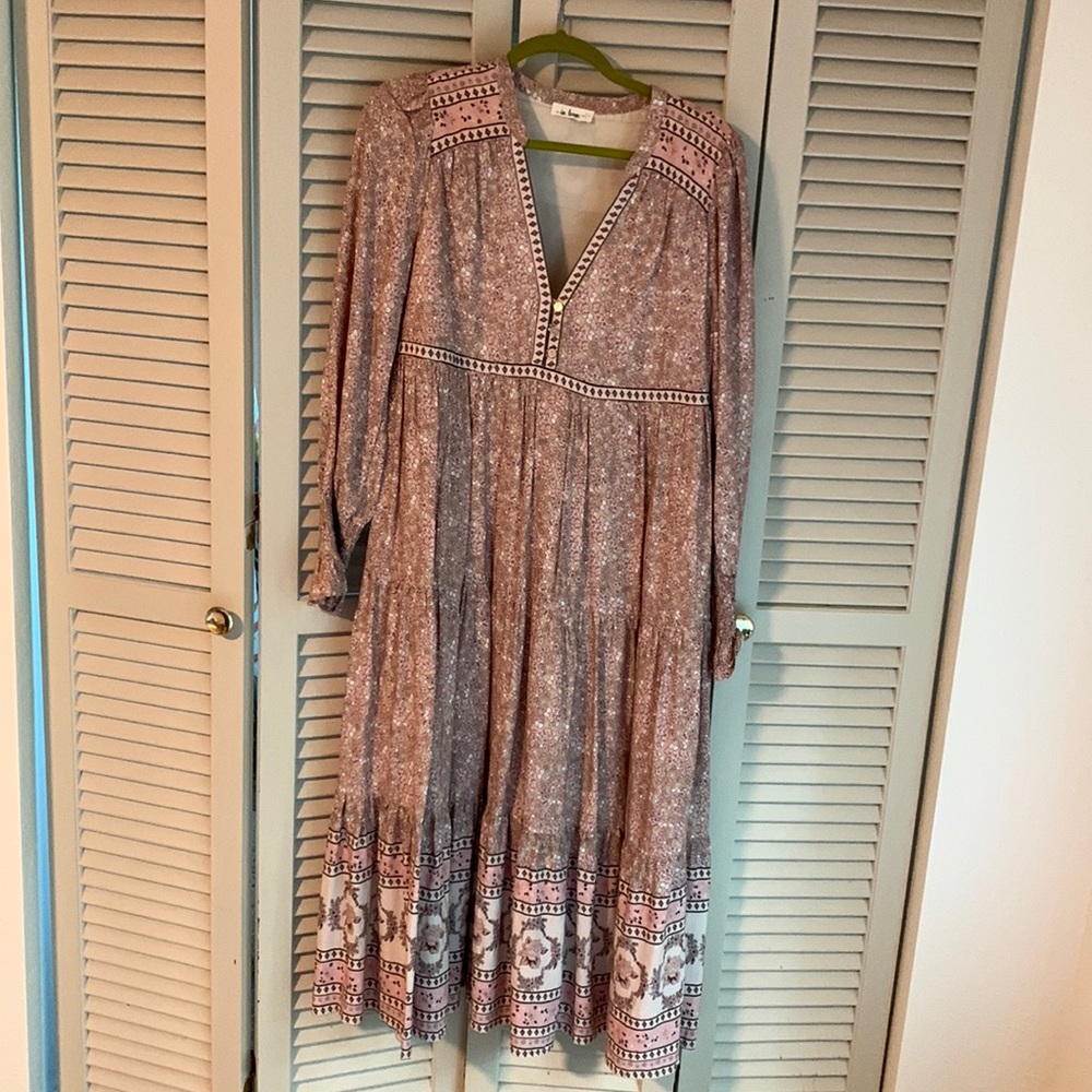 Long sleeve floral maxi dress